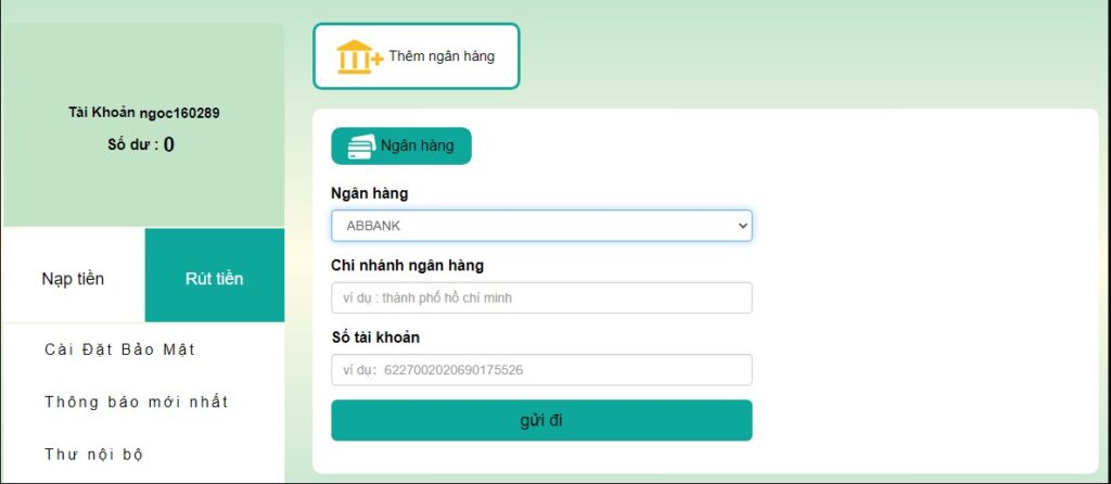 Hướng dẫn rút tiền 79King bằng điện thoại